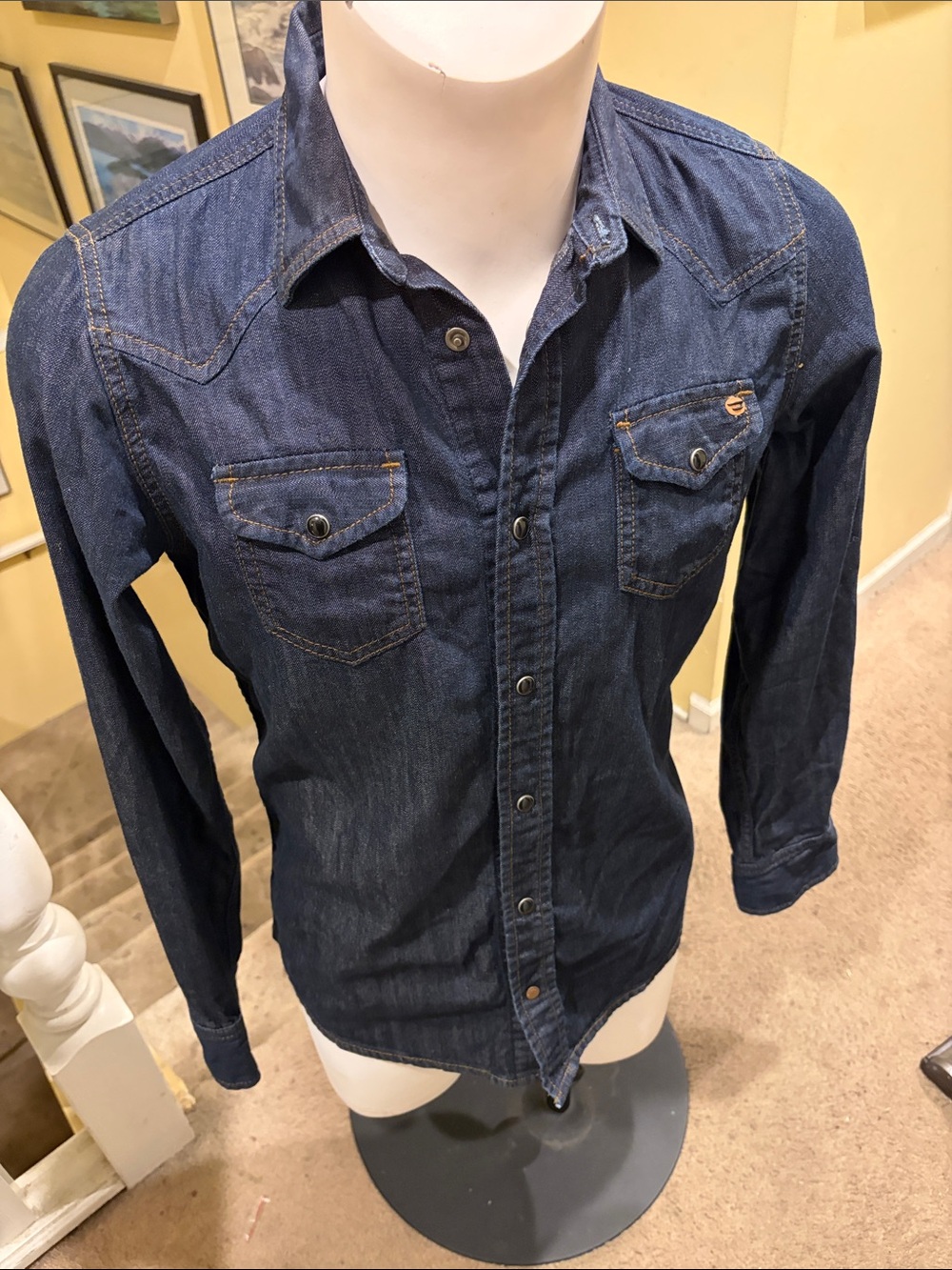 Diesel Dark Indigo Western Denim Shirt